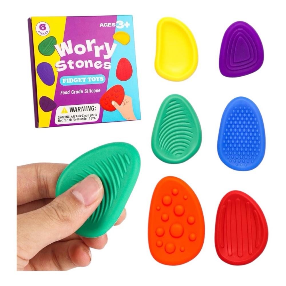 ✨BNWT - Sensory Worry Stone for Kids - 6 pack✨